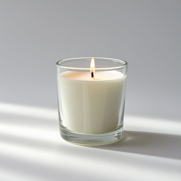 Premium Wax-Filled Clear Glass Votive Candle – 3” Diameter x 4” Height | Elegant Minimalist Decor