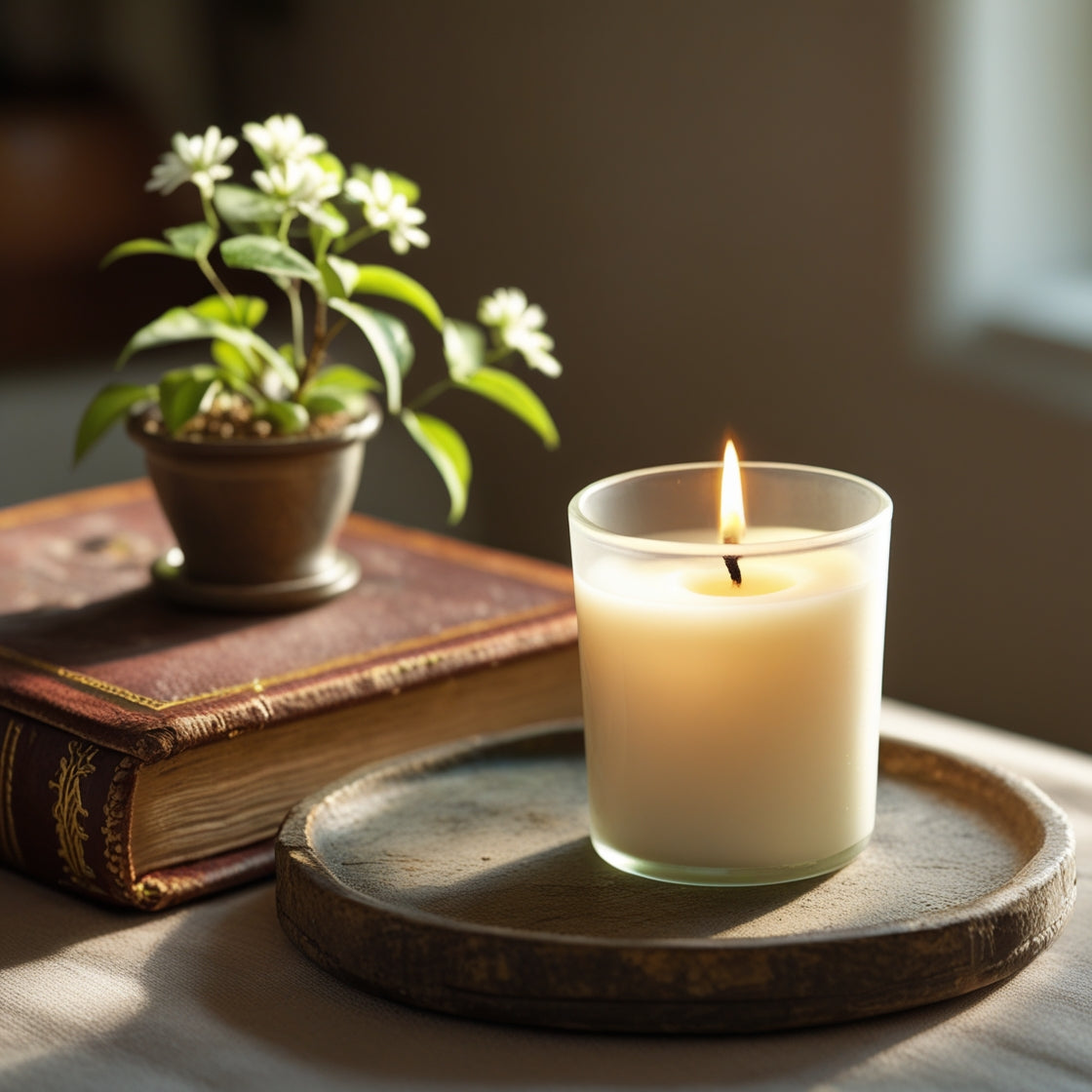 Premium Wax-Filled Clear Glass Votive Candle ā 3ā Diameter x 4ā Height | Elegant Minimalist Decor