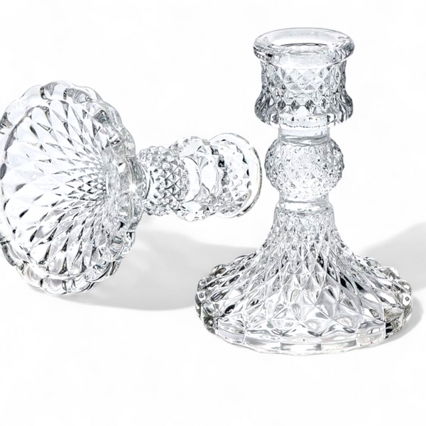 Vintage Glass Candle Holders – Set of 6 | The Glass Theory